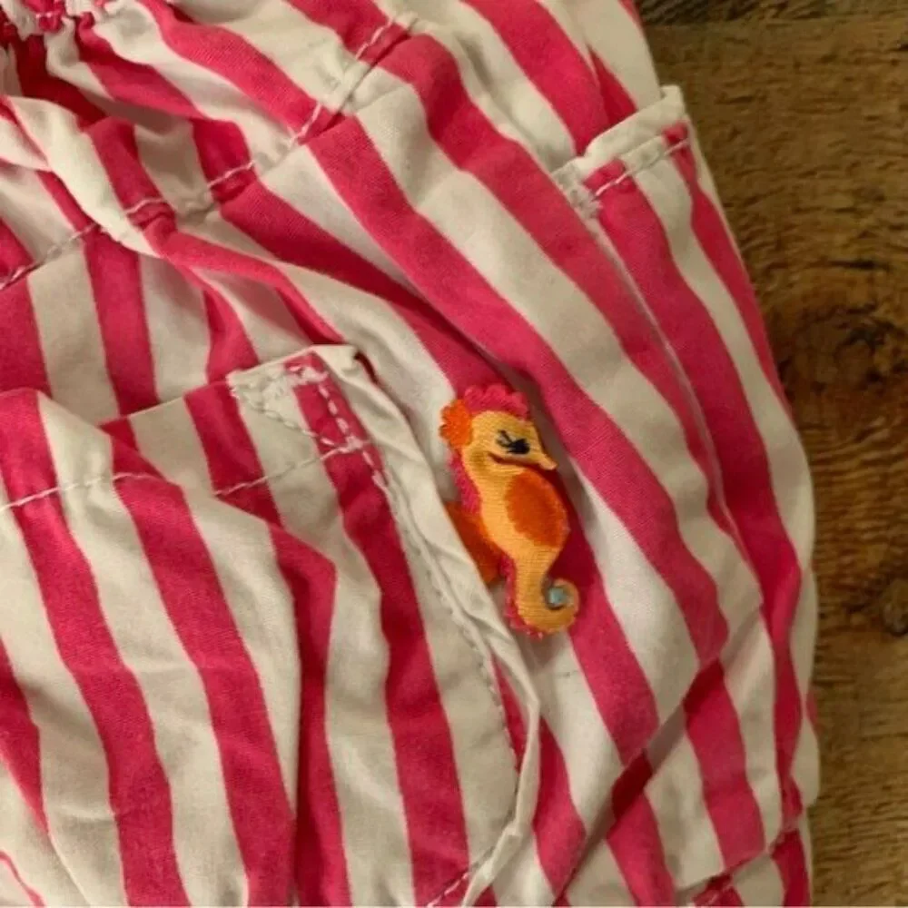 Gymboree Girls Hot Pink And White Striped Bubble Shorts -3T